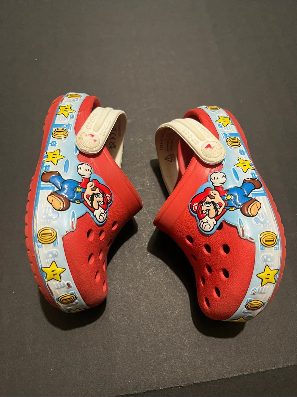 Nintendo Super Mario Brothers toddler Crocs size 6C